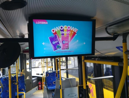 Reklama na ekranach LCD w komunikacji miejskiej na Śląsku (GOP)
