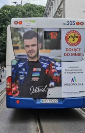 Fundacja Trzeźwość - Reklama na tyłach autobusów - fullback