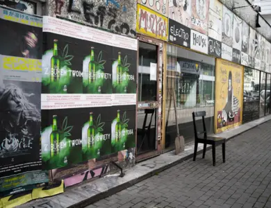 BUH - guerilla marketing - plakatowanie w przestrzeni miejskiej