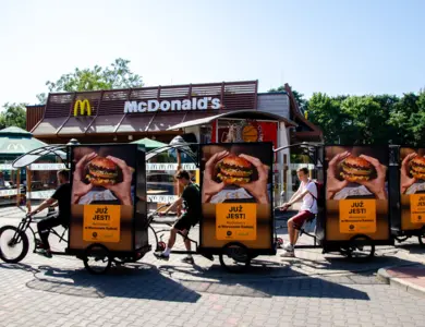 McDonald's - ambient - rowery reklamowe