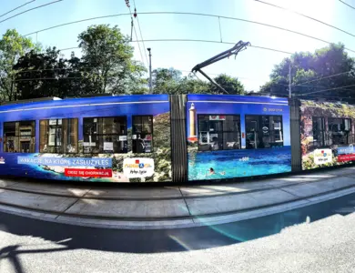 Chorwacja - reklama na tramwajach w Krakowie