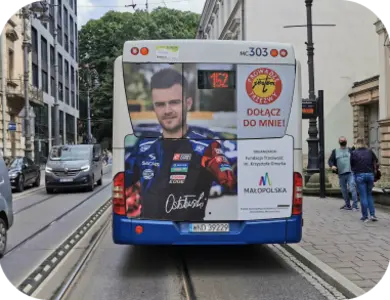 Fundacja Trzeźwość - Reklama na tyłach autobusów - fullback